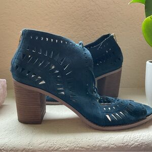 Vince Camuto Women's Peep Toe Suede Ankle Boots